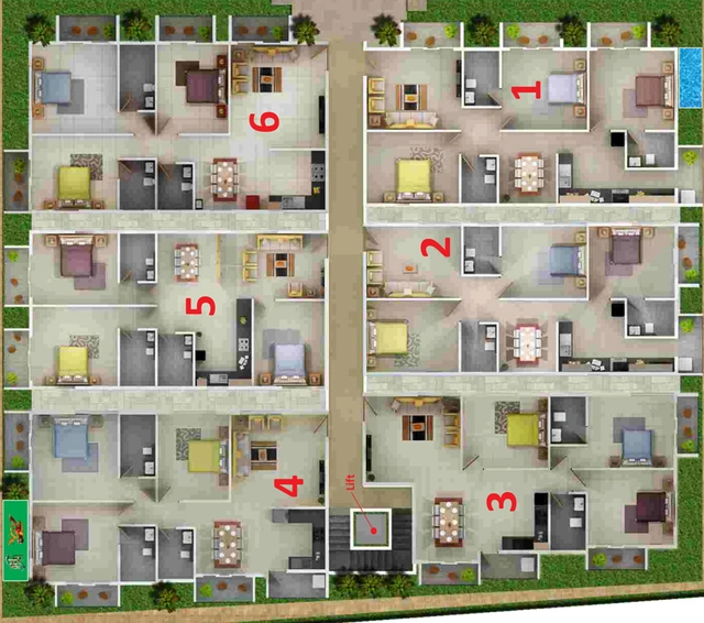 Floor Plan of SreeReddy Ceyone in Banaswadi, Bangalore - Image 145249