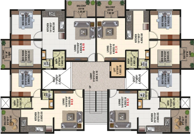 Floor Plan of Prayag Pride in Mhasrul Gaon, Nashik - Image 145279