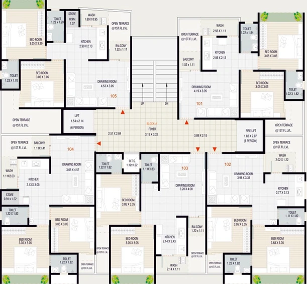 Floor Plan of Shivam Anmol Bliss in Vinzol, Ahmedabad - Image 94836
