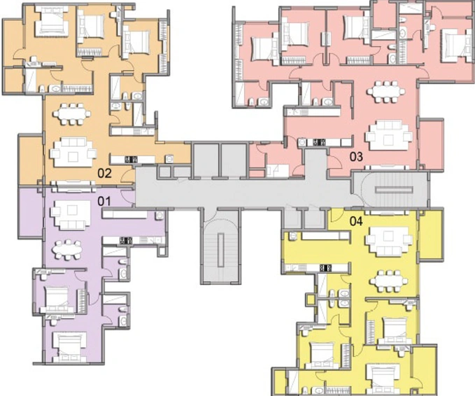 Floor Plan of Prestige Jade Pavilion in Bellandur, Bangalore - Image 145336