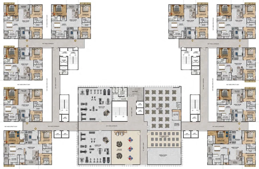 Floor Plan of Tamra Asteria in Bandlaguda Jagir, Hyderabad - Image 145366