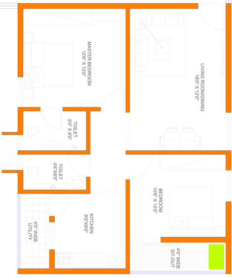 2 BHK Flat in Sarvani Apartments in Ameenpur, Hyderabad - Image 808720