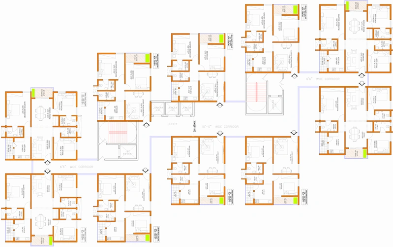 Floor Plan of Sarvani Apartments in Ameenpur, Hyderabad - Image 145386