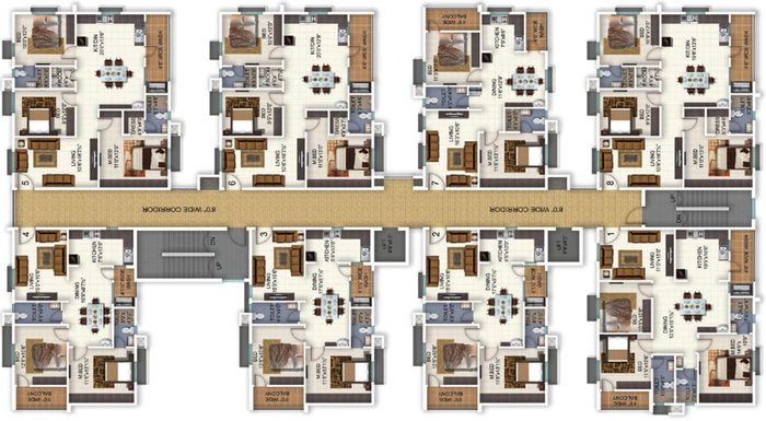 Floor Plan of Vazhraa Pushpak in Nizampet, Hyderabad - Image 145394