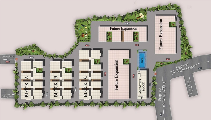 Master Plan of Vazhraa Vihhari in Manikonda, Hyderabad - Image 145406