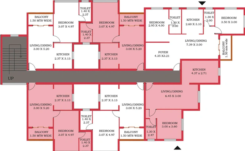 Floor Plan of Prabhu Casa De Flores in Verna, Goa - Image 145441