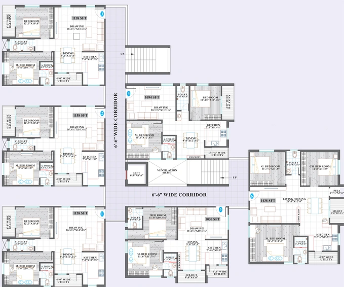 Floor Plan of SSD Ananda Nilayam in Narsingi, Hyderabad - Image 145462