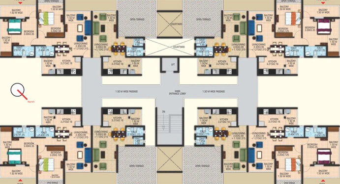 Floor Plan of Chandra Emerald in Thivim, Goa - Image 145471