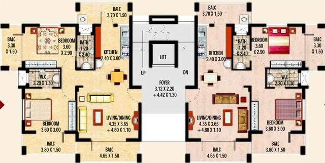 Floor Plan of Chandra Heritage in Dabolim, Goa - Image 145488