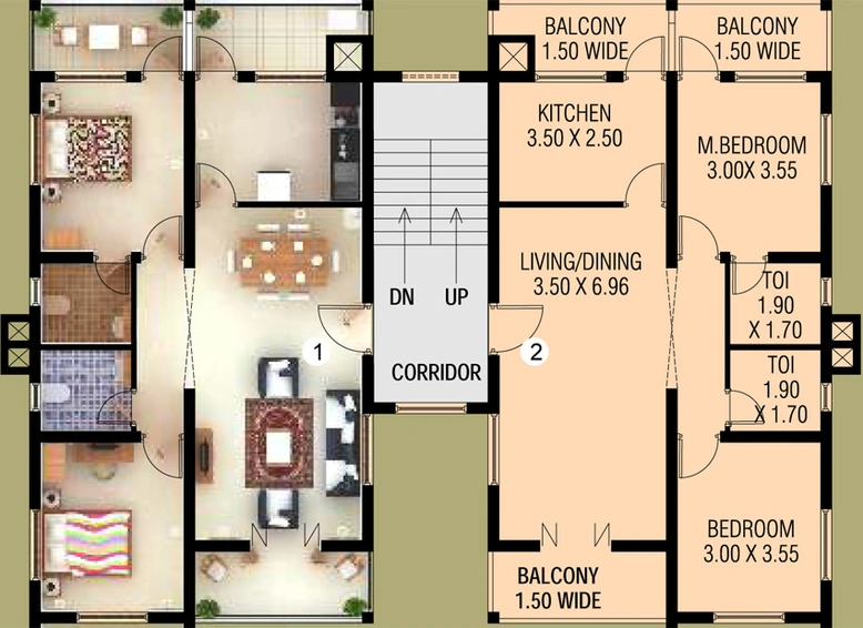 Floor Plan of Chandra Meadows in Cortalim, Goa - Image 145512