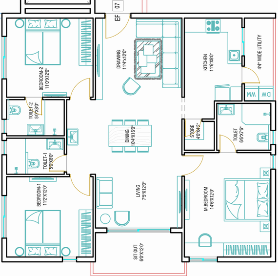 3 BHK Flat in Verdant Bayleaf in Manchirevula, Hyderabad - Image 808762