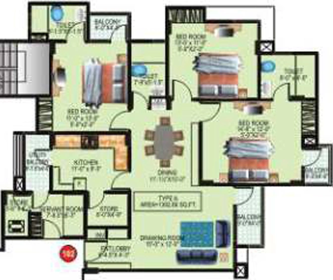 3 BHK Flat in Resonance Ashadeep Green Avenue in Jagatpura, Jaipur - Image 808774