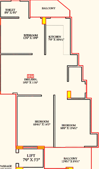 3 BHK Flat in JC Heights 12 in Mansarovar, Jaipur - Image 808783