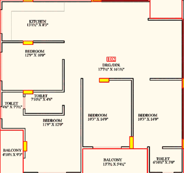 4 BHK Flat in JC Heights 12 in Mansarovar, Jaipur - Image 808784