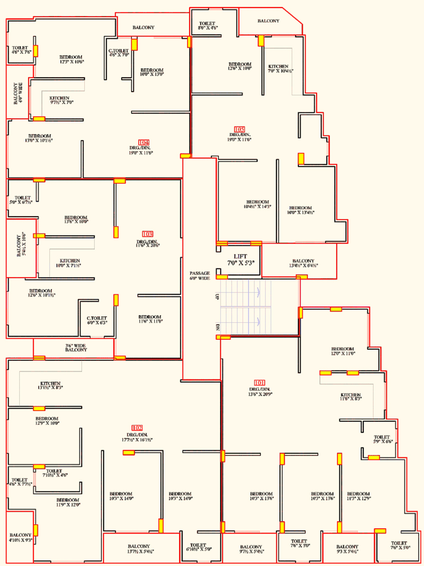 Floor Plan of JC Heights 12 in Mansarovar, Jaipur - Image 145601