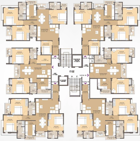 Floor Plan of Shree Ram South Court in Jagatpura, Jaipur - Image 145629