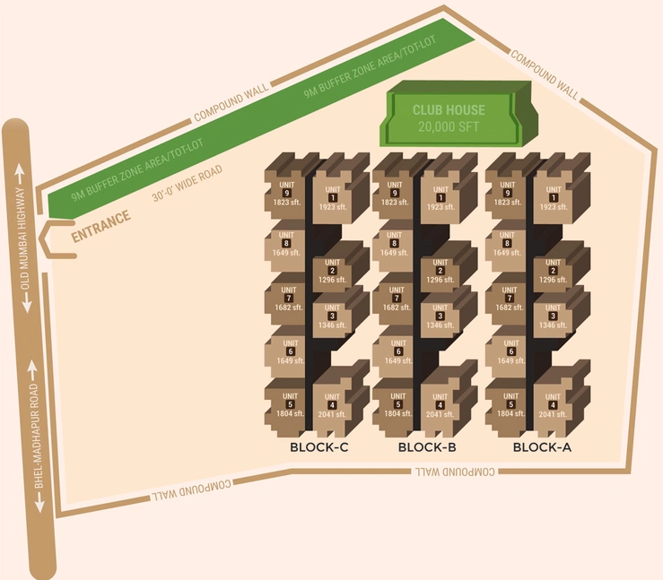 Master Plan of JB Galaxy Fountain Park in Serilingampally, Hyderabad - Image 145637