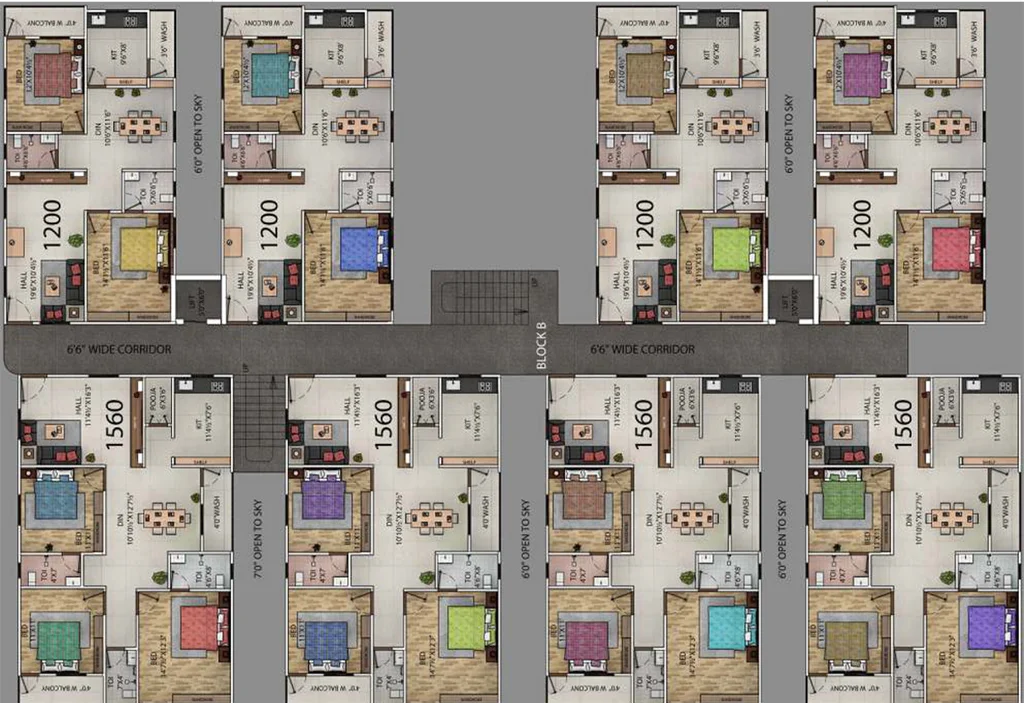Floor Plan of Primark Cygnus in Gopanpally, Hyderabad - Image 145643