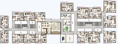 Floor Plan of Reliance Jubilee in Tolichowki, Hyderabad - Image 145650