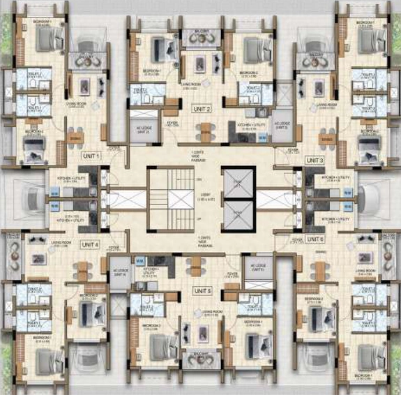 Floor Plan of Umiya Plams in Candolim, Goa - Image 145713