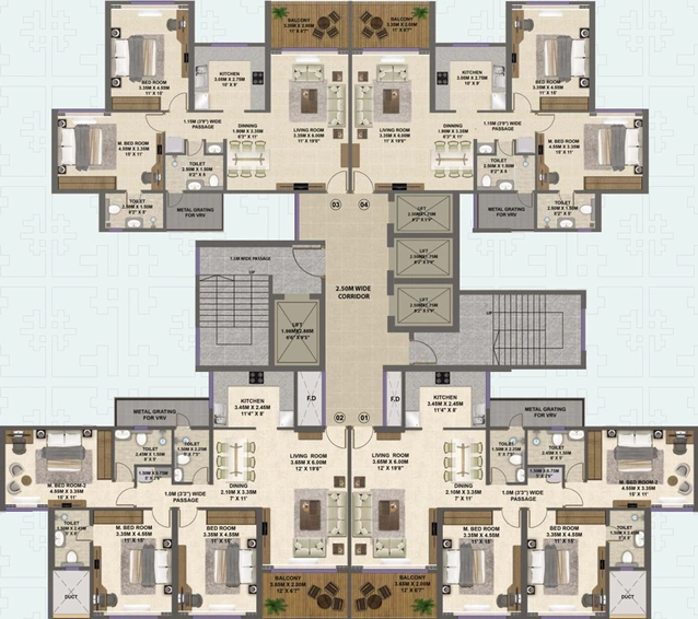 Floor Plan of Shreeji Divine in Kharghar, Navi Mumbai - Image 120750