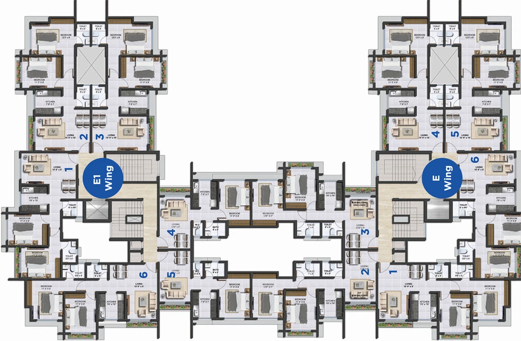 Floor Plan of Agami Infinity Park in Boisar West, Palghar - Image 145751