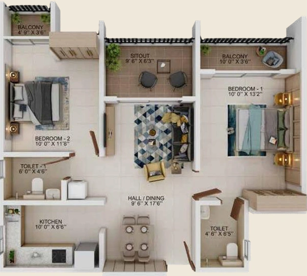 2 BHK Flat in VBHC Springwater in Village Nandore, Palghar - Image 808840