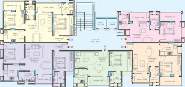 Floor Plan of Platinum Heights in Vaishali Nagar, Jaipur - Image 145813