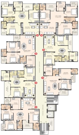 Floor Plan of Bony Heights in Sanganer, Jaipur - Image 145827