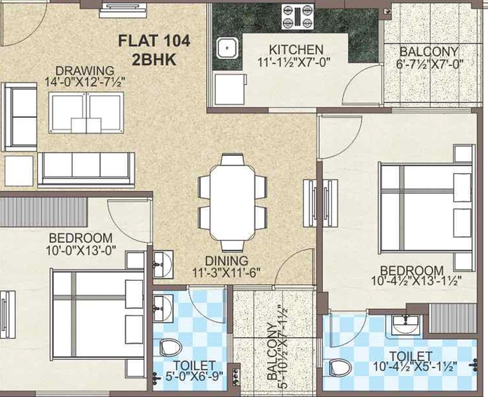 2 BHK Flat in Kasliwal The Foresta in Mansarovar, Jaipur - Image 808878
