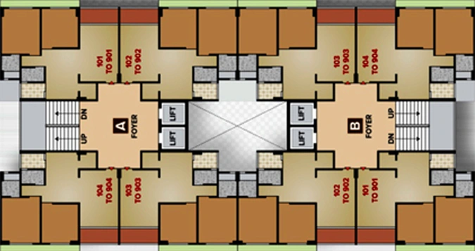 Floor Plan of SV Sunshine in Sargasan, Gandhinagar - Image 145909