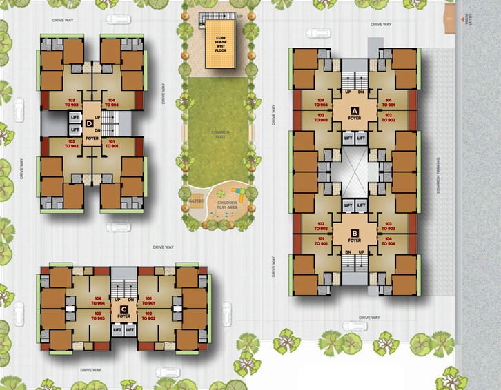 Master Plan of SV Sunshine in Sargasan, Gandhinagar - Image 145904