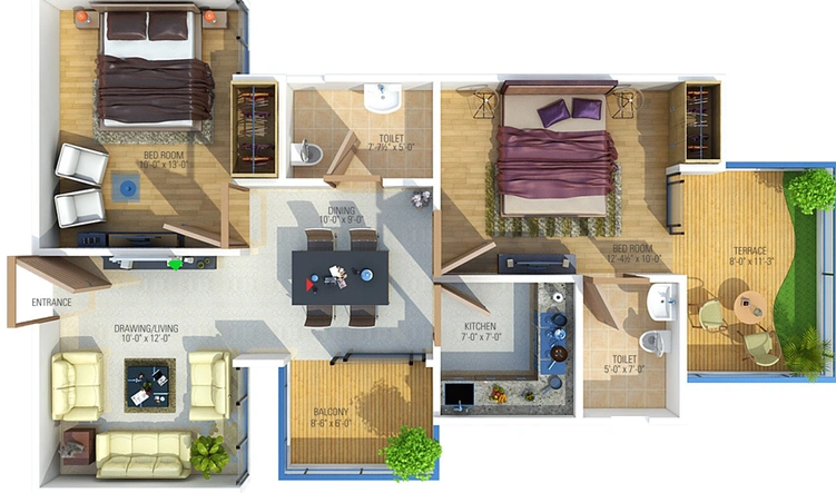 2 BHK Flat in Anukampa Platina Terraces in Mansarovar, Jaipur - Image 808897
