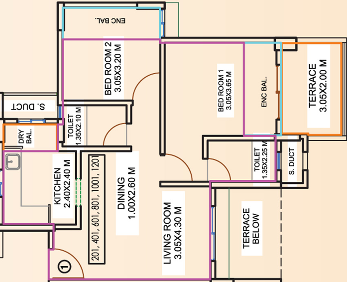 2 BHK Flat in Amit Astonia Classic in Undri, Pune - Image 808905