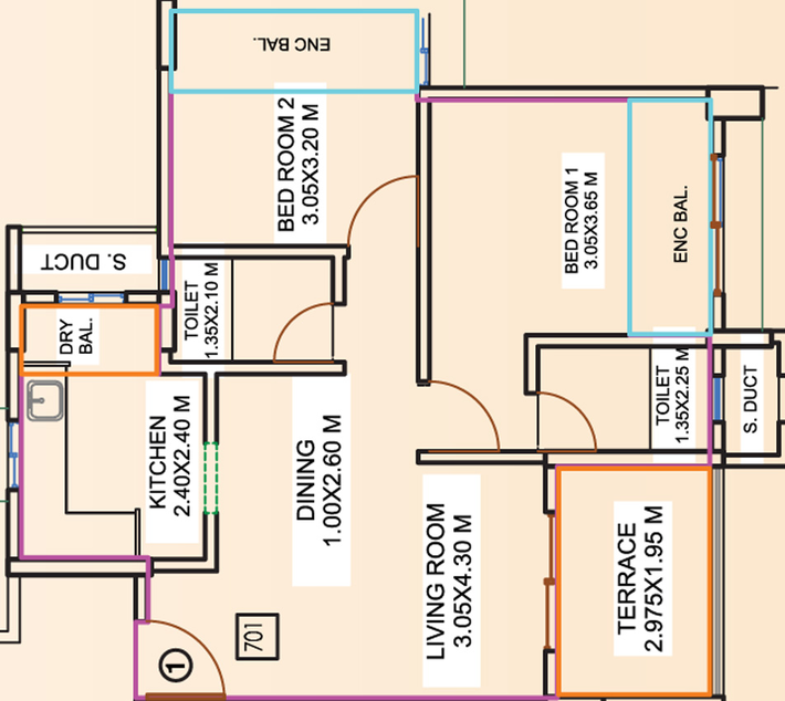 2 BHK Flat in Amit Astonia Classic in Undri, Pune - Image 808906