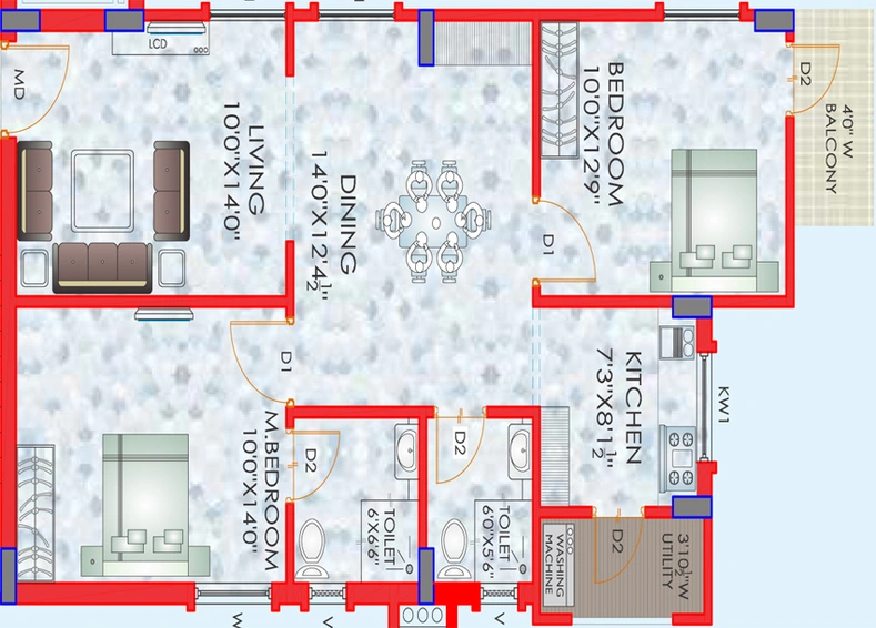 2 BHK Flat in Riddhis Lake View in Khajaguda, Hyderabad - Image 808912
