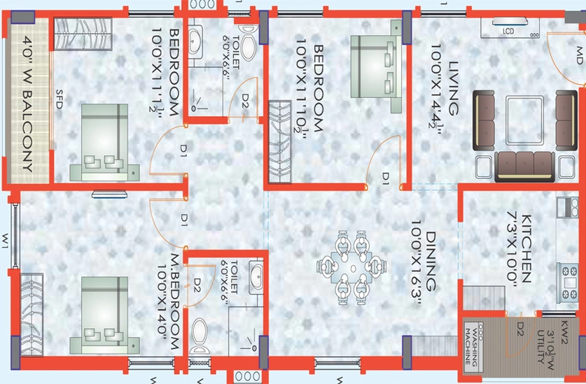 3 BHK Flat in Riddhis Lake View in Khajaguda, Hyderabad - Image 808913