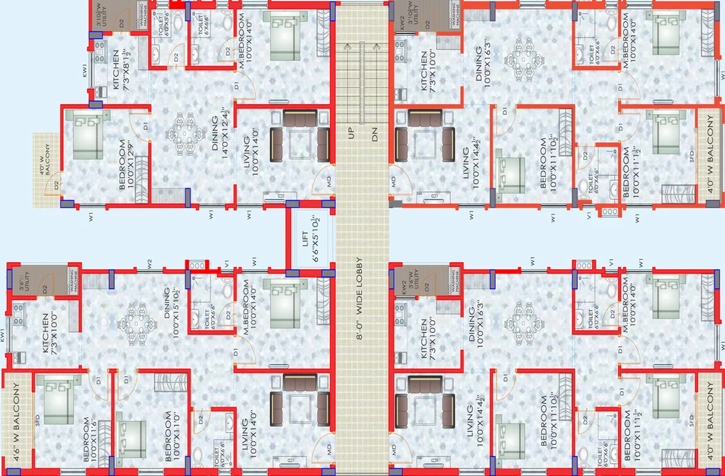 Floor Plan of Riddhis Lake View in Khajaguda, Hyderabad - Image 145956