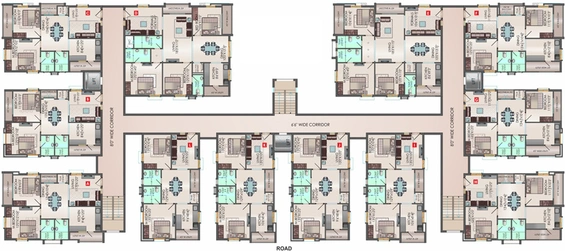 Floor Plan of Riddhi Valentino in Kondapur, Hyderabad - Image 145983