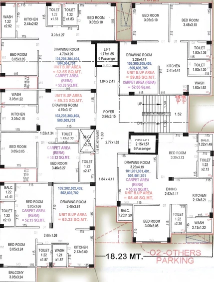 Floor Plan of Savi Krishna Residency in Vastral, Ahmedabad - Image 94500
