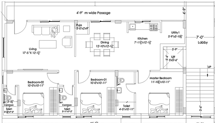 3 BHK Flat in A3 Sapphire in Kompally, Hyderabad - Image 808934