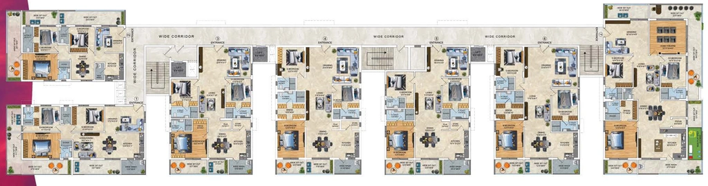 Floor Plan of Shree Luxurio 75 Residences in Kondapur, Hyderabad - Image 146069