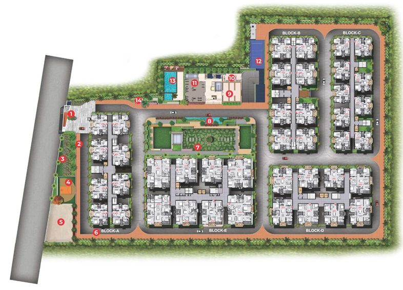 Master Plan of Highrise Forest Edge in BN Reddy Nagar, Hyderabad - Image 146087