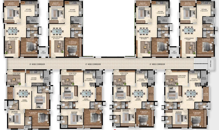 Floor Plan of Manepally Green Grandeur in Suchitra, Hyderabad - Image 146132