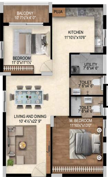 2 BHK Flat in Medha Golden Leaf in Isnapur, Hyderabad - Image 808974