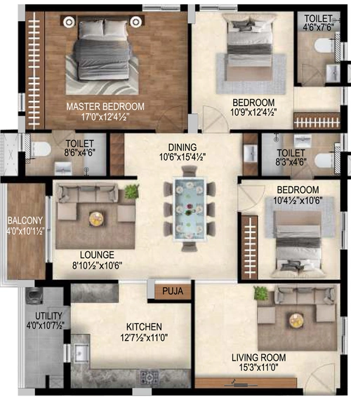 3 BHK Flat in Medha Golden Leaf in Isnapur, Hyderabad - Image 808977