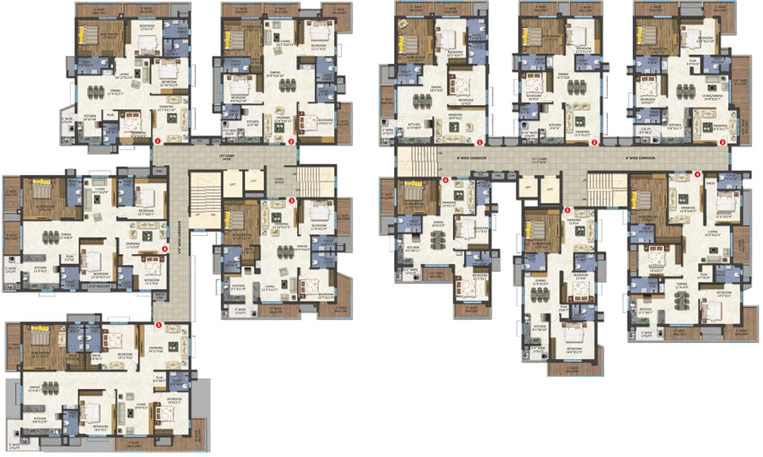 Floor Plan of Niharika Interlake in Manikonda, Hyderabad - Image 146152