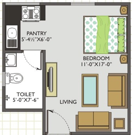 1 BHK Flat in UDB Maverick in Jagatpura, Jaipur - Image 808989