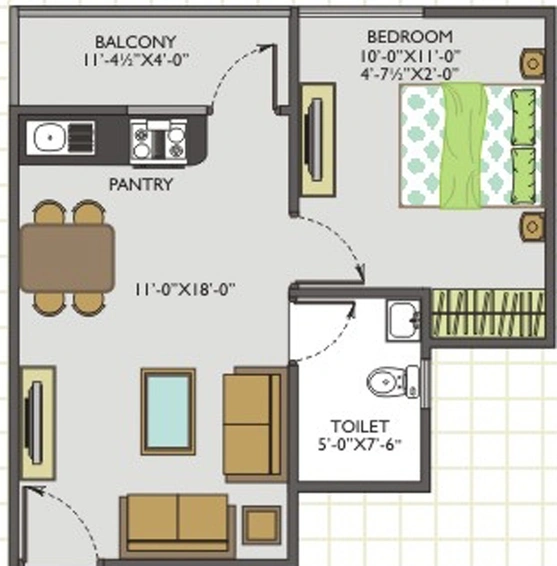 1 BHK Flat in UDB Maverick in Jagatpura, Jaipur - Image 808990