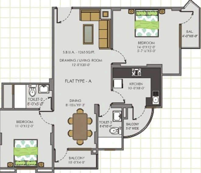 2 BHK Flat in UDB Maverick in Jagatpura, Jaipur - Image 808993